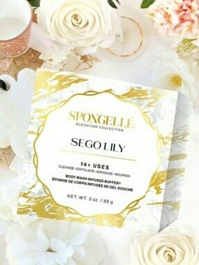 Spongelle Sego Lily Boxed Flower Sponge - Elevation Collection 85g *BNIB